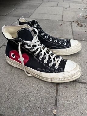 Converse commes des garçons high top shoes size 10 men’s unisex